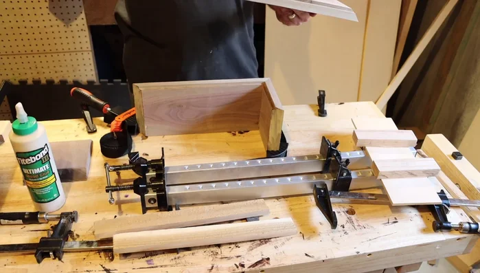 Glue and clamp the bottom piece securely.