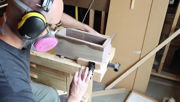 Apply finish (salad bowl finish used in this example).