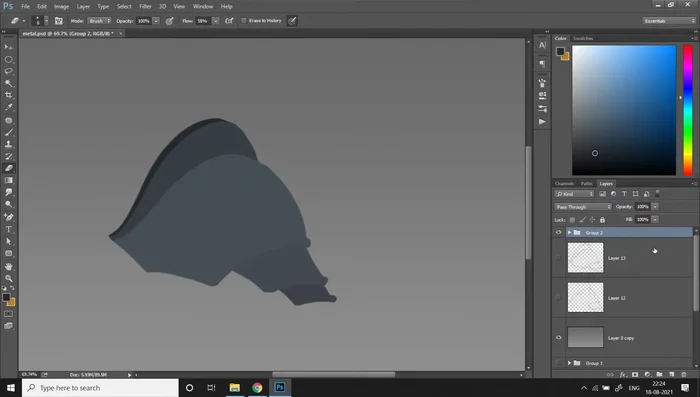 Passive Highlights: Create a layer set to overlay blending mode. Use a low-opacity soft round brush and a light, desaturated color to paint passive highlights on main plates.