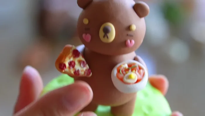 Bake the pizza and rice cakes completely.