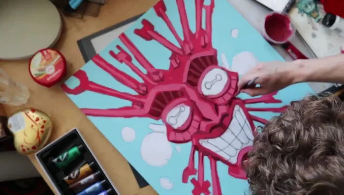 Adding signature and finishing touches.