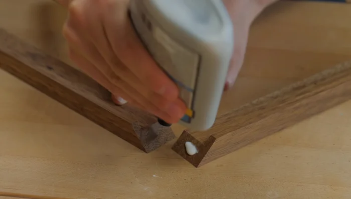 Trim splines flush with a flush trimming saw and sand.