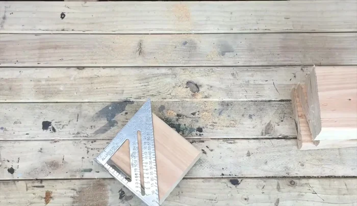 Sand down the blocks using 100 grit sandpaper.