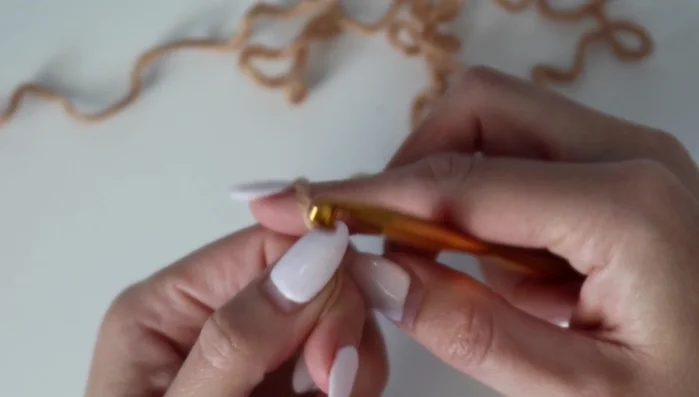 Make a slip knot and chain 101 (or a multiple of 16 plus 5 for desired size).