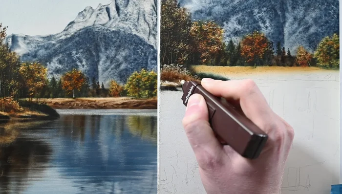 Glaze sepia lightly over the bush to further refine highlights and shadows.