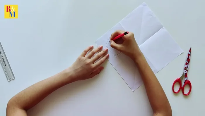 Outline the drawings with a fine-line pen and erase pencil marks.