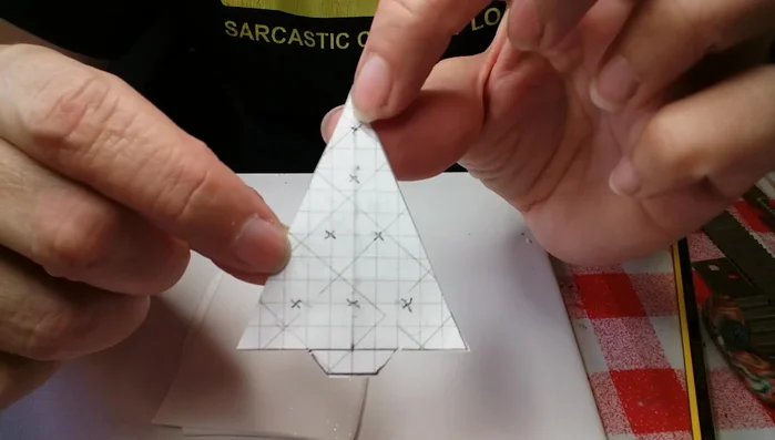 Cut out shapes using template and clay cutter.