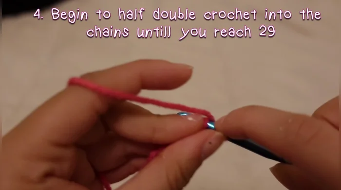 Single crochet the last five chains.