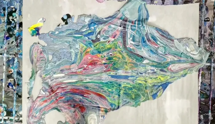 Carefully cut out the glued shapes.