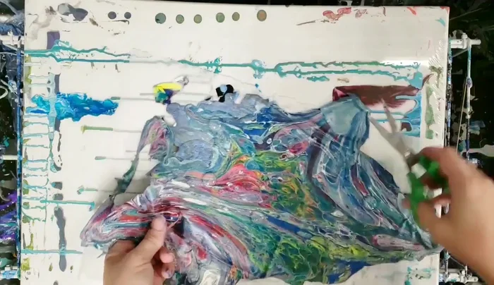 Carefully cut out the glued shapes.