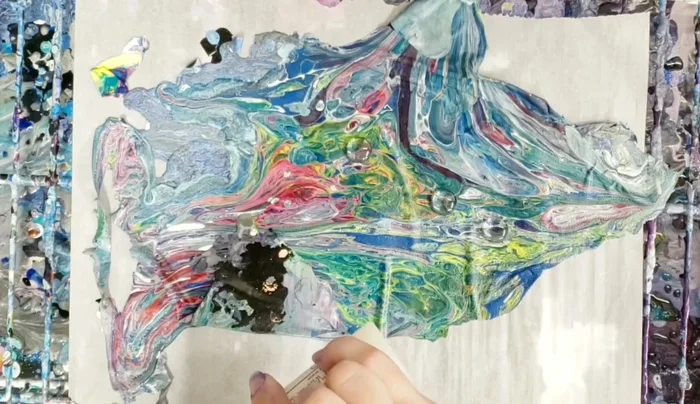 Carefully cut out the glued shapes.