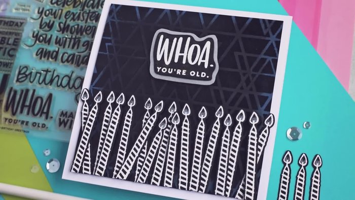 Cut out embossed candles using a Scan N Cut machine.