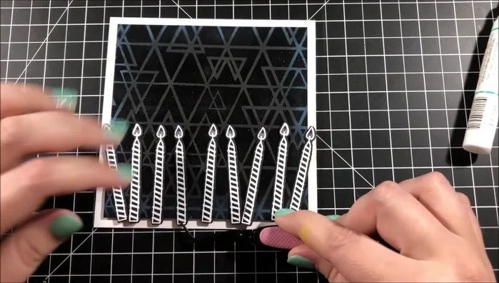 Trim candle bottoms to be flush with the background.