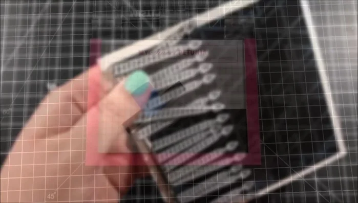 Fussy cut sentiment and adhere it onto vellum.