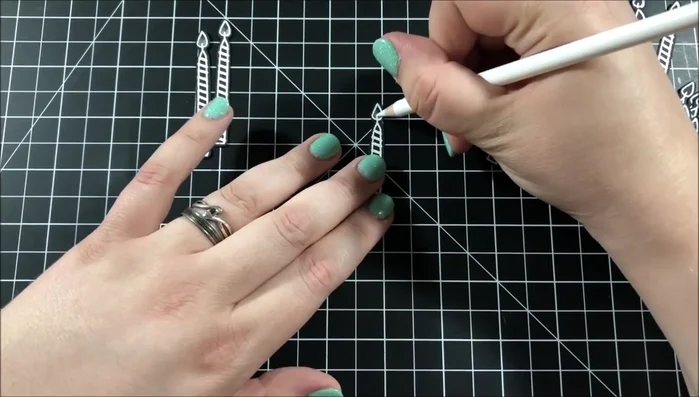 Trim candle bottoms to be flush with the background.