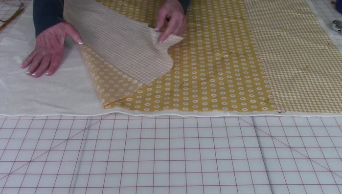 Trim excess batting.