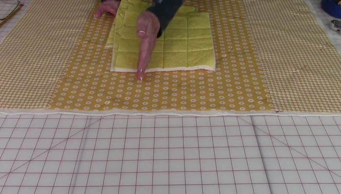 Trim excess batting.