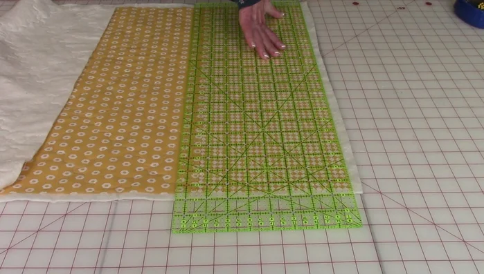 Trim excess batting.