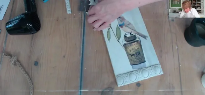 Trim excess silicone mold material from the tag.