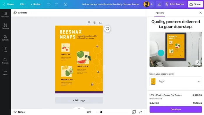 Design from Scratch: Create a new design from scratch, adding graphics and text elements individually.