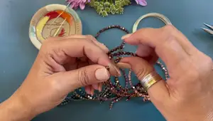 DIY Autumn Horizon Bangle Bracelets: Easy Memory Wire Jewelry Making