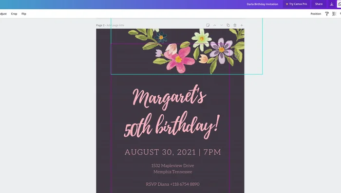 Use the editing tools (resize, crop, flip) to adjust images as needed.