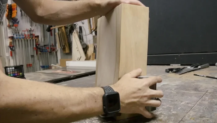 Apply a thick coat of 100% pure tung oil to the entire knife block, including the slots at the top.