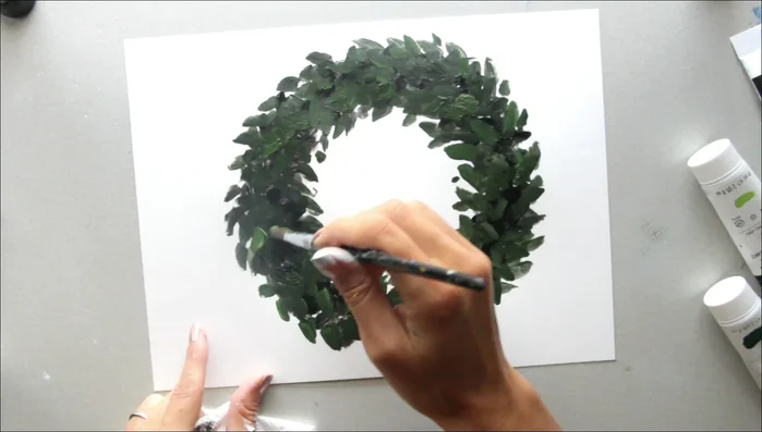 Add a yellow-green mix to highlight areas and add more variety and depth.