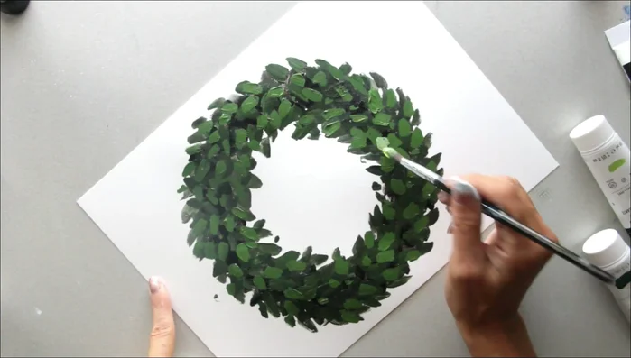 Add a yellow-green mix to highlight areas and add more variety and depth.