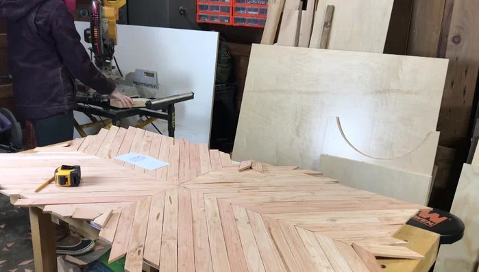 Mark each board with its quadrant and color for reassembly.