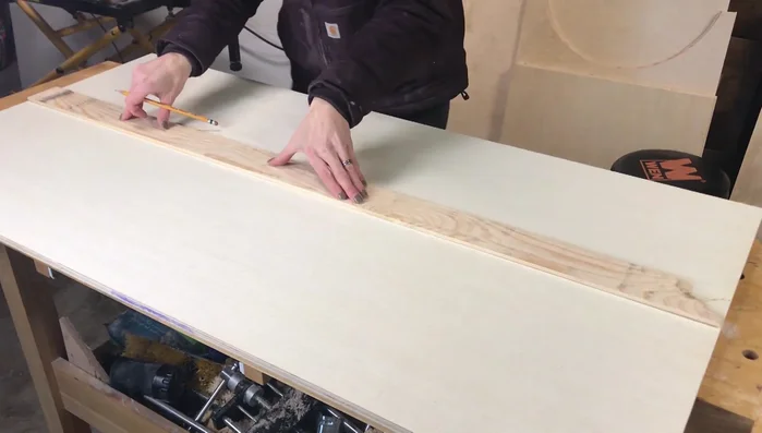 Create a pattern, measure, and mark cut lines on paper.