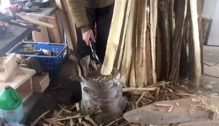 Chamfering: Round over the corners of the driving end to prevent the sledgehammer from splitting the wood.