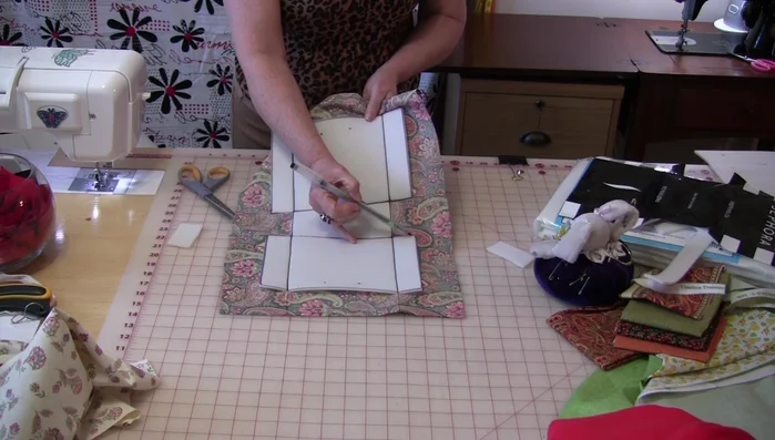 Stitch another 1/4 inch seam allowance around the Soft & Stable piece, press it flat.