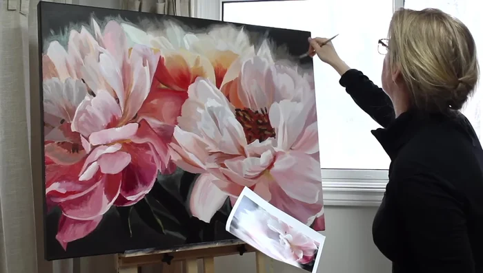 Paint the background (Note: The tutorial shows a mistake here and a correction).