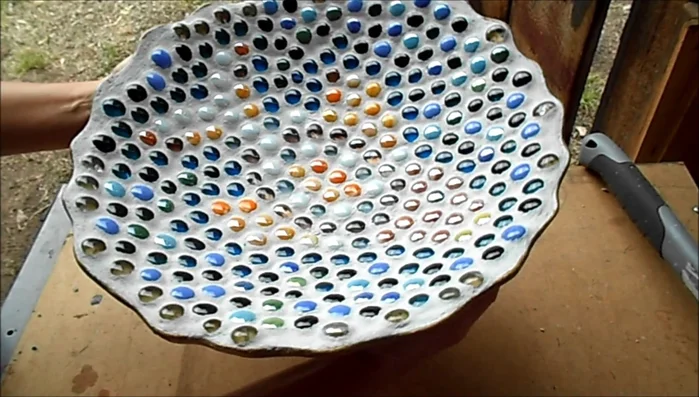 Let the grout dry for a few days.