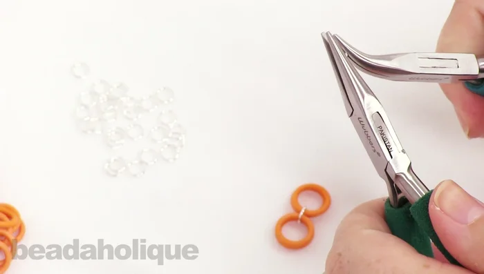 Close the second jump ring.