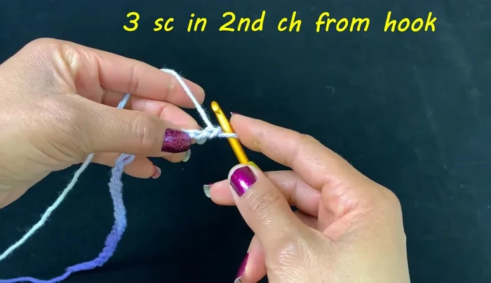 Place a stitch marker in the middle chain/crochet.