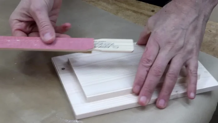 Sand the rabbets smooth.