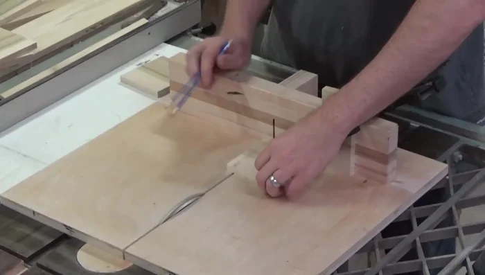 Cutting rabbits using crosscut sled.