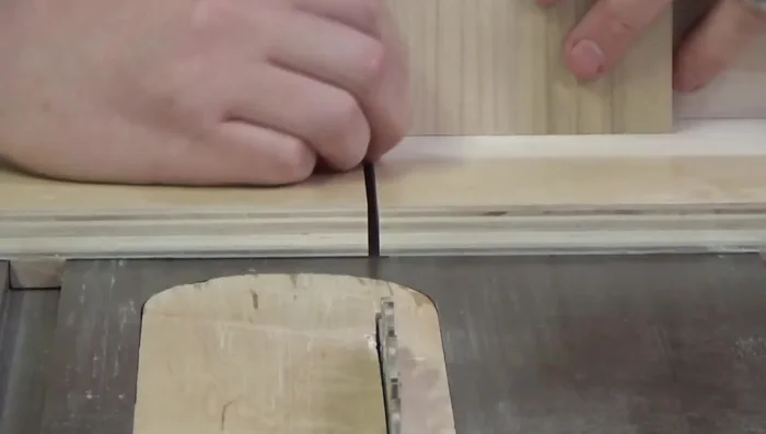 Gluing and clamping the finger joints.