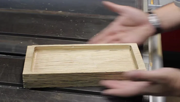 Use a roundover bit to clean up the top edge.