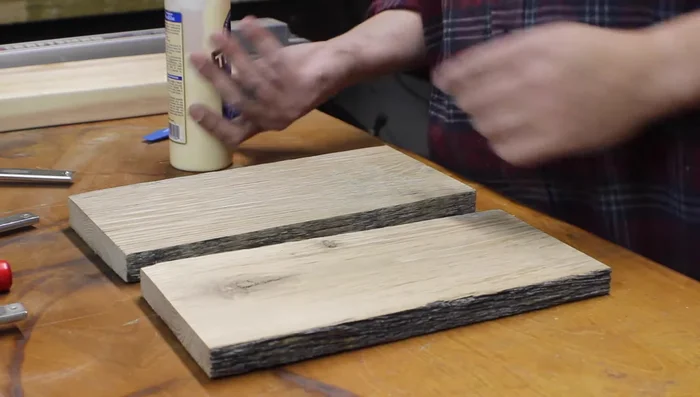 Use a table saw to square the sides.