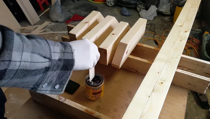 Wipe off excess stain.