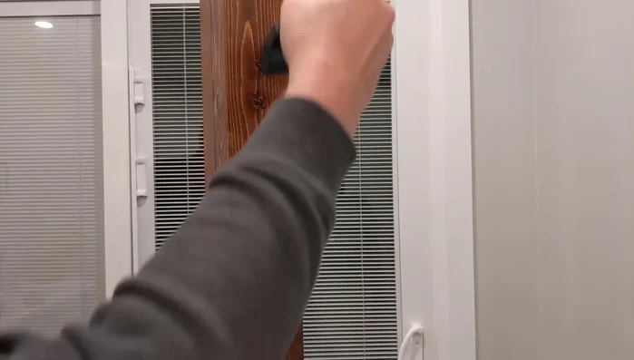 Apply several coats of Verithane Diamond wood finish, allowing each coat to dry completely.