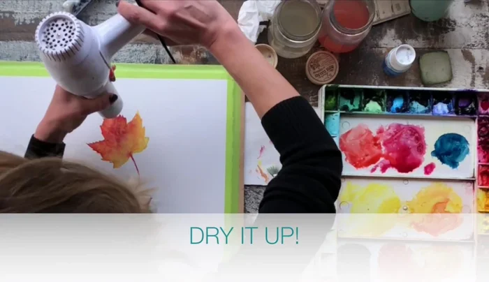 Remove the masking fluid once completely dry.