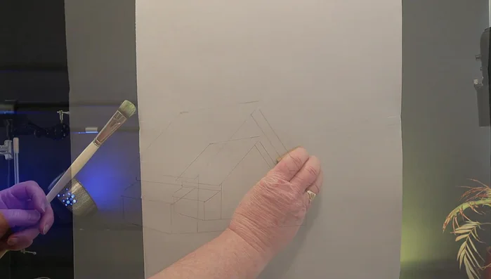 Applying acrylic underpainting: