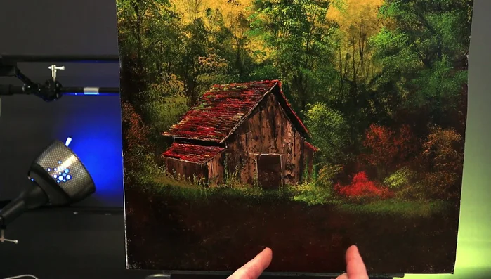 Adding grass and details to the foreground: