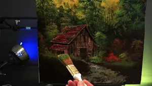 Bob Ross Inspired Weathered Barn Painting Tutorial: Mastering Cabin Angles