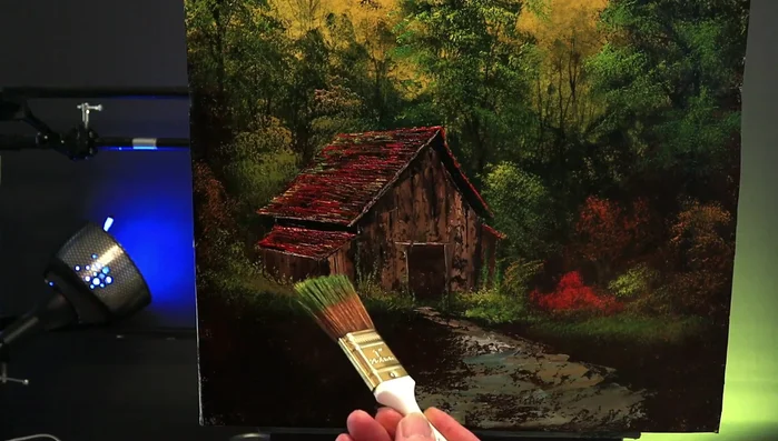 Adding grass and details to the foreground: