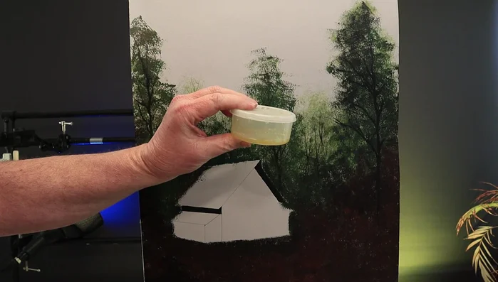 Glazing the background sky with Indian Yellow: